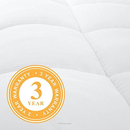 Linenspa All-Season Down Alternative Quilted Comforter - Hypoallergenic - Plush Microfiber Fill - Machine Washable - Duvet Insert Or Stand-Alone Comforter - White - Queen (LS70QQMICO) (Kitchen)sec1